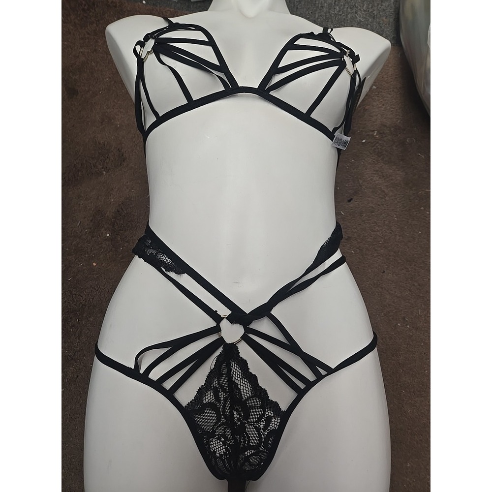 Mapale Lingerie 8571 Black Sz Small 1 Piece Open Box